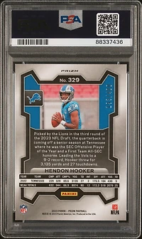 2023 Panini Prizm 329 Hendon Hooker Pandora PSA 10