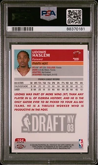 2003 Topps Chrome 164 Udonis Haslem Refractor PSA 10