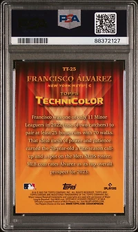 2023 Topps Chrome Topps In Technicolor Tt25 Francisco Alvarez PSA 10