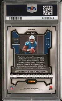 2023 Panini Prizm 343 Anthony Richardson Wave PSA 10