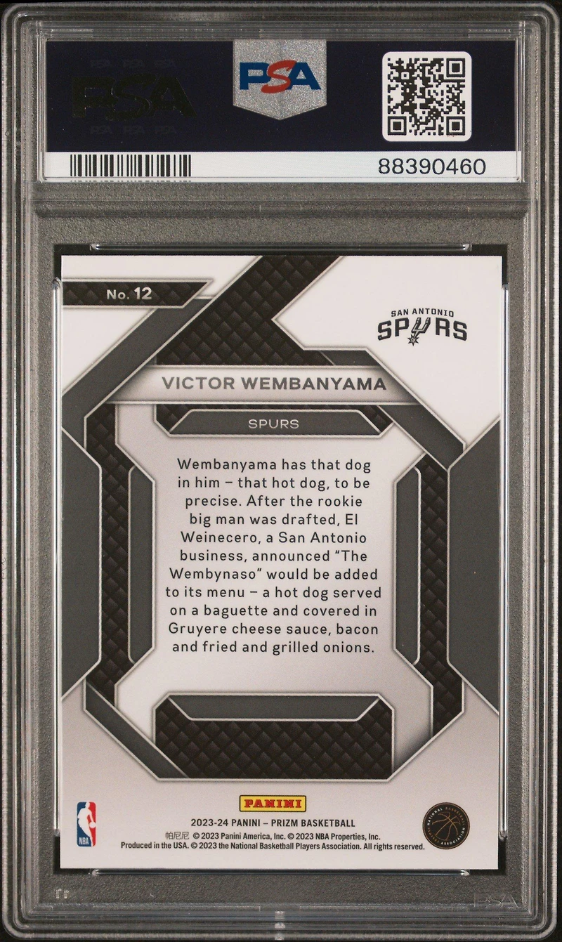 2023 Panini Prizm Emergent 12 Victor Wembanyama PSA