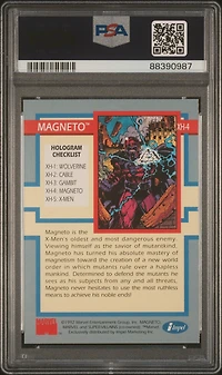 1992 Impel X-men Series 1-hologram Xh-4 Magneto PSA 9