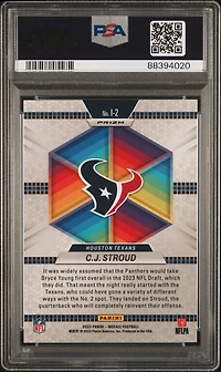 2023 Panini Mosaic Introductions I2 Cj Stroud No Huddle Silver PSA