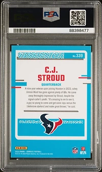 2023 Panini Donruss 339 Cj Stroud Press Proof Blue PSA