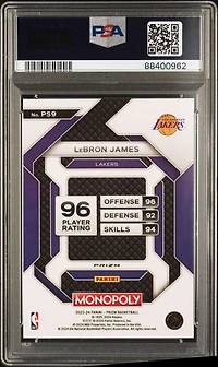 2023 Panini Prizm Monopoly All-star Ps9 Lebron James Purple PSA 10