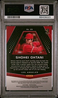 2018 Panini Chronicles Prizm 23 Shohei Ohtani Holo PSA 9