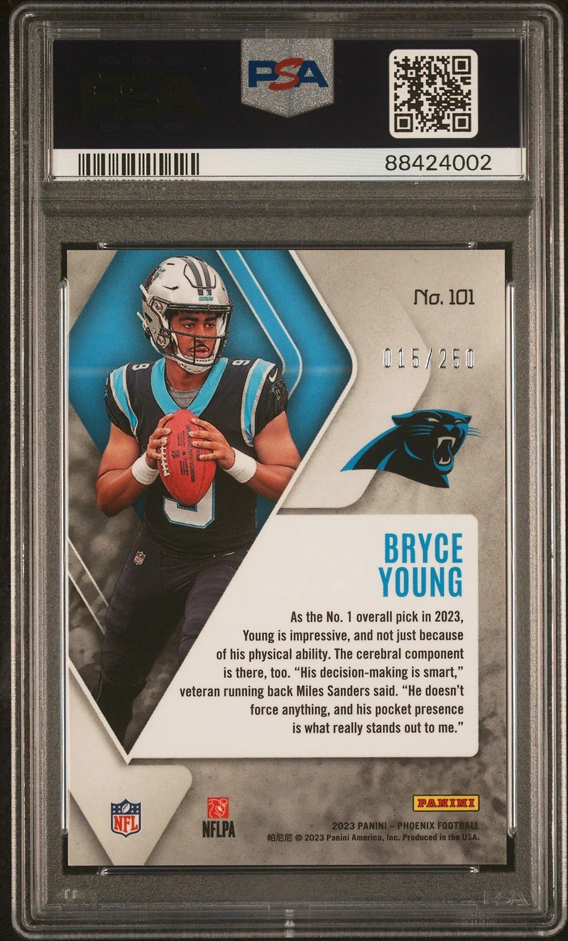 2023 Panini Phoenix 101 Bryce Young Red PSA 9