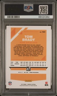 2019 Panini Donruss 162 Tom Brady Season Stat Line PSA 10