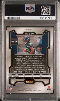 2023 Panini Prizm 390 Jaxon Smith-njigba Red/white/blue Prizm PSA