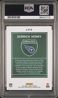 2021 Panini Donruss Downtown Dt-19 Derrick Henry PSA 9