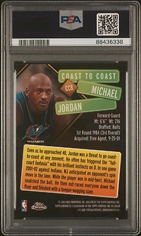 2002 Topps Chrome Coast To Coast Cc8 Michael Jordan PSA 10
