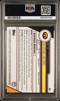 2023 Bowman University Chrome 34 Caitlin Clark PSA