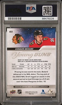 2023 Upper Deck 451 Connor Bedard PSA
