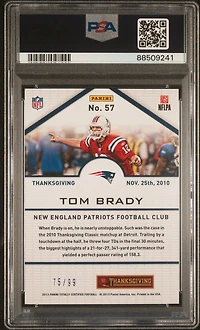 2013 Panini Totally Certified 57 Tom Brady Blue PSA 10