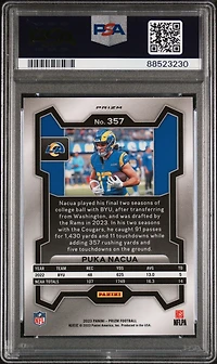 2023 Panini Prizm 357 Puka Nacua Silver Prizm PSA