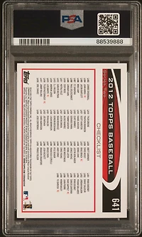 2012 Topps 641 Derek Jeter PSA 9