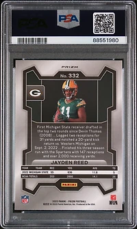 2023 Panini Prizm 332 Jayden Reed Variation PSA 10