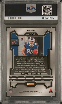 2023 Panini Prizm 308 Dalton Kincaid // Prizm PSA