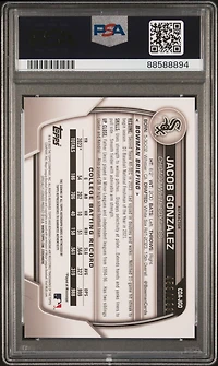 2023 Bowman Draft Chrome Prospect Autograph Cdajgo Jacob Gonzalez Refractor PSA 10