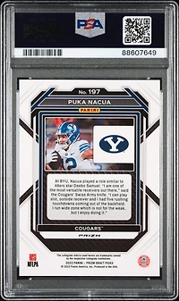 2023 Panini Prizm Draft Picks 197 Puka Nacua Red Ice PSA 10