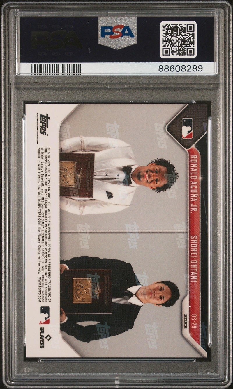 2023 Topps Now Offseason Os29 Shohei Ohtani/ronald Acuna Jr. PSA 10
