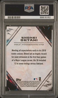 2018 Topps Fire 150 Shohei Ohtani PSA