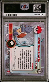 2000 Topps Chrome Pokemon T.v. 8 Wartortle PSA 10