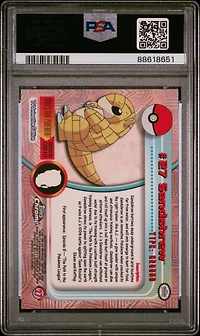 2000 Topps Chrome Pokemon T.v. 27 Sandshrew PSA 10