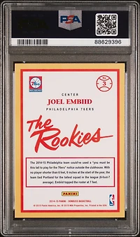 2014 Panini Donruss The Rookies 3 Joel Embiid PSA 10