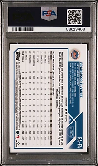 2023 Topps Chrome Rookie Autograph Rafa Francisco Alvarez Refractor PSA 10
