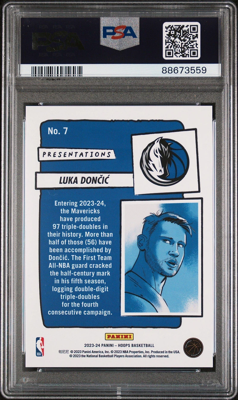 2023 Panini Nba Hoops Presentations 7 Luka Doncic PSA 10