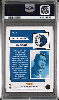 2023 Panini Nba Hoops Presentations 7 Luka Doncic PSA 10