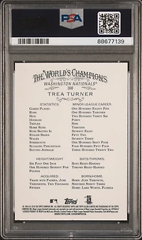 2016 Topps Allen & Ginter 300 Trea Turner PSA 9