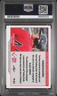 2021 Leaf Pro Set Metal 1989 Pro Set Autographs Pabj1 Blaze Jordan Crystal Red PSA 10