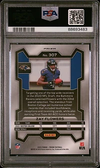 2023 Panini Prizm 307 Zay Flowers Black & White Checker PSA