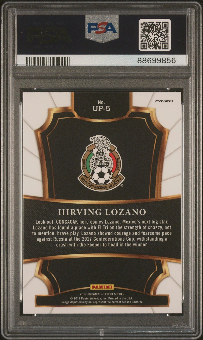 2017 Panini Select Unlimited Potential Up-5 Hirving Lozano PSA 10