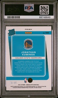 2021 Panini Donruss Optic 190 Jonathan Kuminga Fast Break Red PSA 9