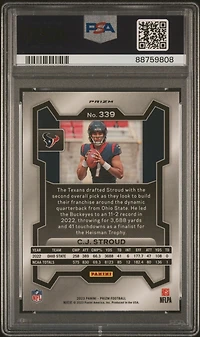 2023 Panini Prizm 339 Cj Stroud Lazer Prizm PSA