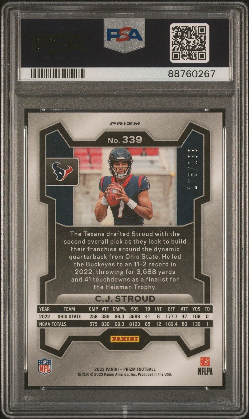 2023 Panini Prizm 339 Cj Stroud Wave PSA 9