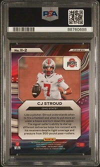 2023 Panini Prizm Draft Picks Instant Impact Ii2 Cj Stroud Gold Ice Prizm PSA 10