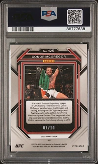 2023 Panini Prizm Ufc 125 Conor Mcgregor PSA 9