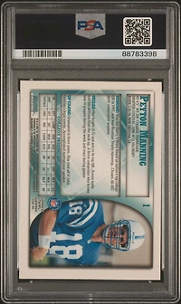 1998 Bowman Chrome 1 Peyton Manning PSA 9
