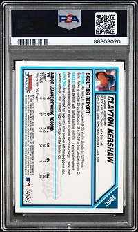 2007 Bowman Chrome Draft Picks & Prospects Bdpp77 Clayton Kershaw PSA 8