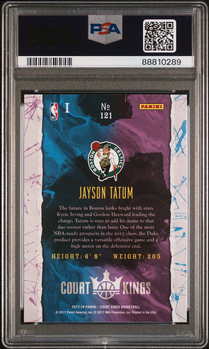 2017 Panini Court Kings 121 Jayson Tatum PSA 10