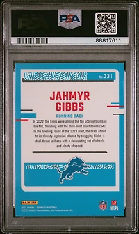 2023 Panini Donruss 331 Jahmyr Gibbs PSA 10
