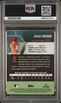 2022 Topps Stadium Club Chrome 1 Shohei Ohtani PSA 10
