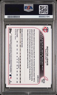 2022 Topps Chrome Update Usc143 Royce Lewis Purple Refractor PSA 10