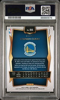 2016 Panini Select 88 Stephen Curry Silver Prizm PSA 10
