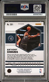 2020 Panini Mosaic 201 Anthony Edwards Red/green Choice PSA 9