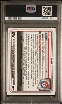 2020 Bowman Draft Bd126 Evan Carter Chrome PSA 10